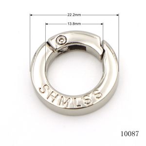 广州工厂锌合金定制刻字小扁圆环钥匙扣扣环 - Product Image 3