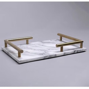 Bandeja de mármol plana multicolor simple con diseño elegante, perfecta para decoración del hogar, encimera de cocina y uso de mesa elegante - Product Image 5