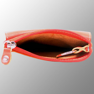 Bolsa organizadora de llaves de cuero, bolsa con cremallera y bolsillo con botón a presión, logotipo en relieve, monedero de cuero, llavero personalizado - Product Image 5