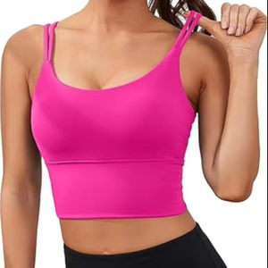 Nouveauté 2025 – Soutien-gorge de sport de qualité supérieure en Spandex/Nylon à maintien élevé pour femme avec logo personnalisé sur le devant, respirant - Product Image 1