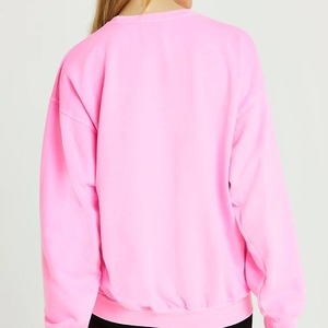 Sudadera de algodón de Color sólido al por mayor de alta calidad, sudadera de cuello redondo para mujer con logotipo personalizado/Diseño, sudaderas con capucha baratas 2026 - Product Image 3