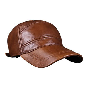 Gorra de béisbol de Cuero 100% de alta calidad unisex, ropa informal ajustable para hombres a la venta - Product Image 1