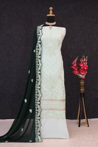 Colección Premium Faux Georgette con bordado de lentejuelas Salwar Suit Mujer Moda Fabricante y proveedor de Surat - Product Image 6