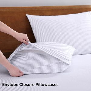 Ensemble de draps de lit d'hôtel 100% coton blanc motif solide 400TC draps plats résistants Queen/King Size pour adultes - Product Image 4