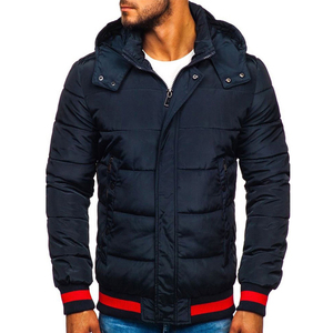 2025 Factory Wholesale Custom Logo Men Coated Puffer Jacket High Quality Fabric New Fashionable <b>Stand</b> Hooded Reasonable Price - Product Image 1