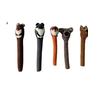 펠트 울 귀여운 판지 캐릭터 펜 소녀 소년 아이 선물 재미있는 장난감 연필 커버 판매