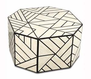 Premium Bone Inlay Coffee Table Handcrafted Floral Design Modern Living Room Furniture - Product Image 1