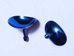 Juego de protectores oculares corneales de acero inoxidable de 26mm x 17mm para cirugía láser, 2 protectores oculares intraoculares - Product Image 3