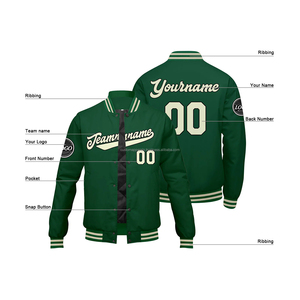 Custom Varsity Jacket MCACVJ-77 Real Leather with Event Logo Embroidery for <b>Promotional</b> Corporate Wear - Product Image 4