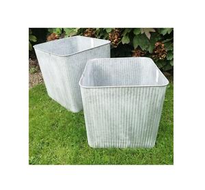 Jardinières galvanisées foncées de grande taille de conception merveilleuse pour des accessoires de jardin à la maison pour des fournisseurs en gros - Product Image 3