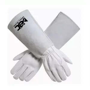 Guantes de soldadura protectores de seguridad, cuero de vaca, fabricación de guantes de soldadura - Product Image 1