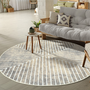 Tapis Adiva en coton turc lavable avec dos en polyester antidérapant, motif géométrique, poils courts, pour salon, chambre à coucher, usage domestique - Product Image 5