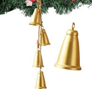 Adorno de campana colgante de Navidad, estilo Vintage de Metal para decoración de árboles, decoración del hogar de vacaciones y acentos de fiesta - Product Image 4