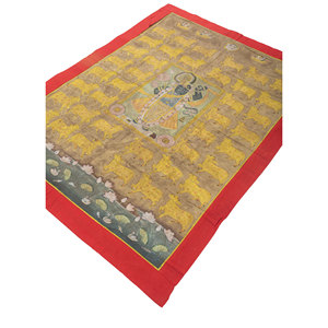 Pichwai Art Gold Cotton Rope <b>Wall</b> Art & Mandala Tapestry Scenic Christmas Design for Outdoor <b>Wall</b> <b>Decor</b> - Product Image 1