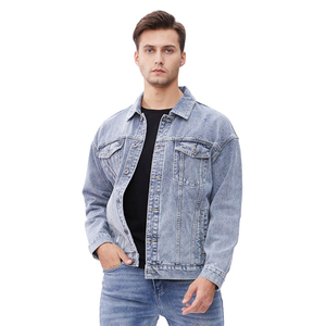 Vestes en jean décontractées de haute qualité pour hommes et veste en jean de style vintage grande taille avec décoration de boutons vente en gros - Product Image 1