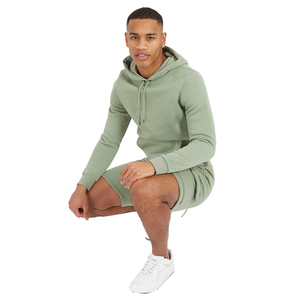 Ensemble sweat à capuche et short pour homme – Survêtement décontracté deux pièces léger avec sweat à capuche et short assorti – Tenue confortable style streetwear - Product Image 5