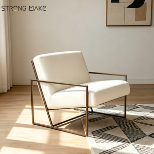 <span class=keywords><strong>Diseño</strong></span> <span class=keywords><strong>de</strong></span> lujo Golden Living Room Home Accent Chair Relax Sillones modernos <span class=keywords><strong>Individual</strong></span> Boucle Silla <span class=keywords><strong>de</strong></span> ocio con brazo - Product Image 1