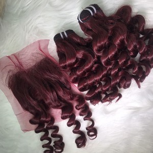 Vente en gros Extensions trame de cheveux vierges bruts du Vietnam de luxe Perruque en cheveux humains de haute qualité avec style ondulé/bouclé - Product Image 1