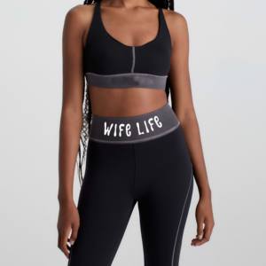 Conjunto de Yoga para Mujer Talla Grande 2026, Personalizado, con Sujetador Deportivo de Alta Sujeción y Leggings Cómodos con Logotipo Frontal - Product Image 4