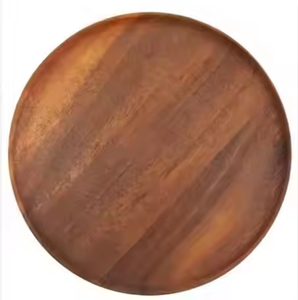 Eco-Friendly Traditional Wooden <b>Dinner</b> <b>Plates</b> Collection Solid Wood Decorative Dish <b>Plate</b> by glowin fashion - Product Image 3