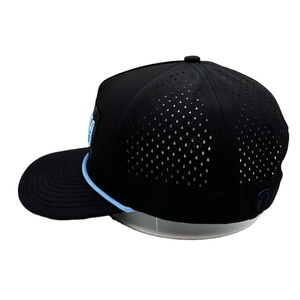 Nuevos sombreros de camionero, logotipo de PVC de goma personalizado, gorra de béisbol deportiva de secado rápido, hebilla de Metal, gorra de Golf impermeable de 5 paneles, venta al por mayor - Product Image 6