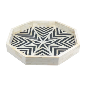 Customized Elegant Dinnerware Serving <b>Tray</b> Handmade Stylish Natural Bone Inlay for Table Decoration and Serving - Product Image 1