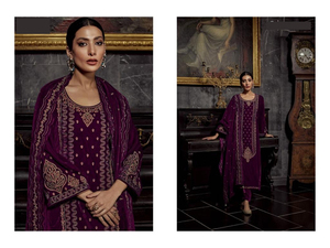 Belle collection de vêtements ethniques de créateur indien de luxe Costume pakistanais Salwar Kameez brodé en fausse Georgette lourde - Product Image 5