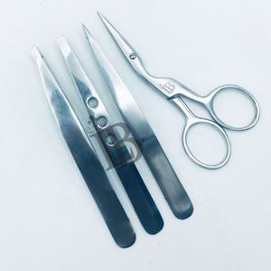 Pince à épiler de luxe pour sourcils en acier inoxydable, ciseaux à ongles à ressort, logo personnalisé gratuit, pince à épiler droite, emballage personnalisé, vison - Product Image 3