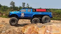 CROSSRC AT6 1/10 RC Crawler 6x6 Unimog Brushed Truck Trois essieux portiques 6 roues motrices Verrouillage de différentiel indépendant 2 vitesses Modèle de loisir RTR