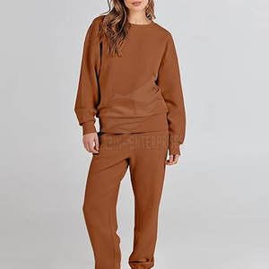 Conjunto Deportivo de Invierno para Mujer, Personalizado, Largo, de Dos Piezas, 100% Algodón Transpirable, OEM - Product Image 2