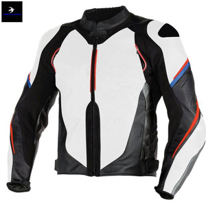 Mejor diseño 2023 chaqueta de moto % cuero logotipo personalizado impreso transpirable a prueba de viento Anti-UV manga completa al por mayor en venta - Product Image 5
