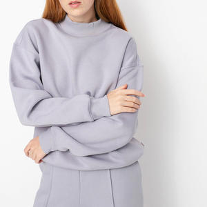 2024 survêtement à motif solide pour femmes 100% coton de haute qualité ensemble imprimé de sweat-shirt et de survêtement personnalisé en vente! - Product Image 1