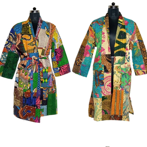 เข็มขัดกิโมโนผ้าฝ้ายยาวโบโฮสำหรับทุกเพศ, ชุดกิโมโนผ้าฝ้าย100% - Product Image 1