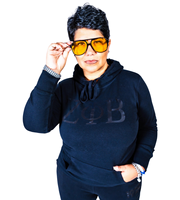 Conjunto Deportivo de Dos Piezas con Capucha y Pantalones de Felpa para Mujer, Color Azul Rey, de la Hermandad Zeta Phi Beta, Bordado y Personalizable