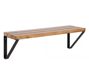 Achetez une étagère murale de rangement standard pour la décoration de la maison, étagères flottantes, nouveau design, grain de bois, rayonnage de supermarché - Product Image 4