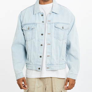 Nouveau best-seller Vestes en jean à logo personnalisé pour hommes Vêtements d'hiver décontractés Vestes en jean à poches latérales de haute qualité - Product Image 1