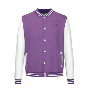 Chaqueta Letterman con logotipo personalizado con cuello levantado Ropa de moda de calidad premium con mangas largas - Product Image 1