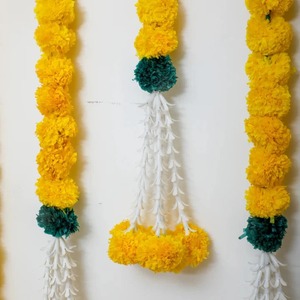 ม่านแขวนประตูดอกดาวเรืองสุดอินเทรนด์ม่านแขวนติดผนังม่านแขวนสำหรับงานแต่งงานที่บ้านทางเข้าใหม่สายพวงมาลัยดอกไม้ตกแต่งแบบใหม่ผ้าทอรัน - Product Image 3