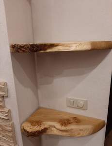 Estante de Pared de Madera Natural Pulida, Moderno, para Decoración del Hogar, Soporte para Flores - Product Image 6