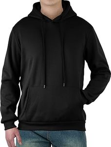 Sudadera con Capucha Casual de Invierno para Hombre, Color Sólido, Moda, Corte Regular, 100% Algodón, Felpa, Transpirable, con Bolsillo, Secado Rápido - Product Image 3