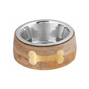 Assiettes de dîner en bois massif naturel de qualité supérieure Design de style campagnard Bols pour animaux de compagnie écologiques Mangeoires Vendeur d'exportation - Product Image 1