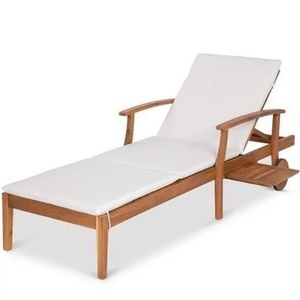 Chaise longue en teck fabriquée en Indonésie - Product Image 1