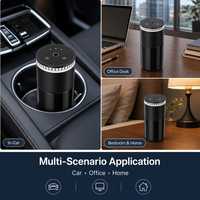 Diffuseur d'arômes intelligent pour voiture, support de tasse, ultrasons, nano-brume, 3 modes de parfum, lumière d'ambiance nocturne, grand réservoir d'huile pour la maison