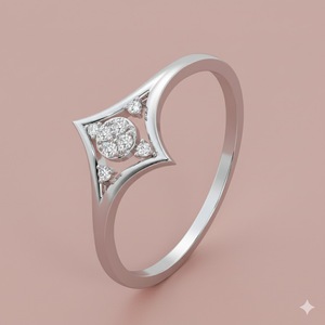 Bague en argent sterling 925 avec zircon en forme d'étoile, design géométrique élégant, bijoux pour femmes, cadeau, à porter tous les jours, pour les fêtes - Product Image 4