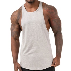 Camiseta sin mangas de punto sin costuras para hombre, chaleco de fitness de verano, logotipo personalizado, color sólido, camiseta de entrenamiento, ajuste holgado extragrande, venta al por mayor - Product Image 1