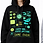 Felpa con Cappuccio Cyber Tech 100% Cotone Nera con Tessuto Jersey Traspirante e Decorazione Logo - Product Image 3
