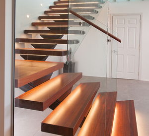 <span class=keywords><strong>Rampe</strong></span> de câble Prima, support en acier dissimulé, design minimaliste pour <span class=keywords><strong>marches</strong></span> et escaliers, personnalisable <span class=keywords><strong>avec</strong></span> LED sous les <span class=keywords><strong>marches</strong></span>, escalier flottant - Product Image 4