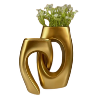 Accesorios para el hogar, sala de estar, porche, dormitorio, estudio, decoración artística, adornos, florero de Metal moderno, muebles florales suaves