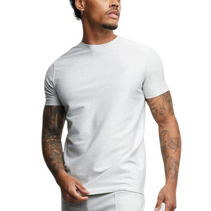 Camiseta Informal Lisa para Hombre, 100% Algodón, de Alta Calidad, Cómoda, Tejida, Transpirable, de Secado Rápido, para Verano - Product Image 1