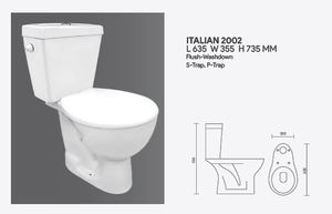 Ý mô hình tầng gắn hai mảnh WC nhà vệ sinh với chất lượng cao gốm sứ vệ sinh sản xuất tại Ấn Độ - Product Image 2
